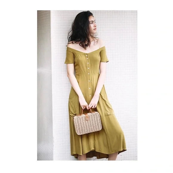 Ava Sky | Dresses | Ava Sky Dress Margot Lemon Curry Color Size Xs |  Poshmark
